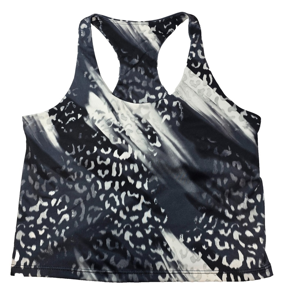 Pro Player Sports Bra Womens Small Black Gray Racerback Athletic Top